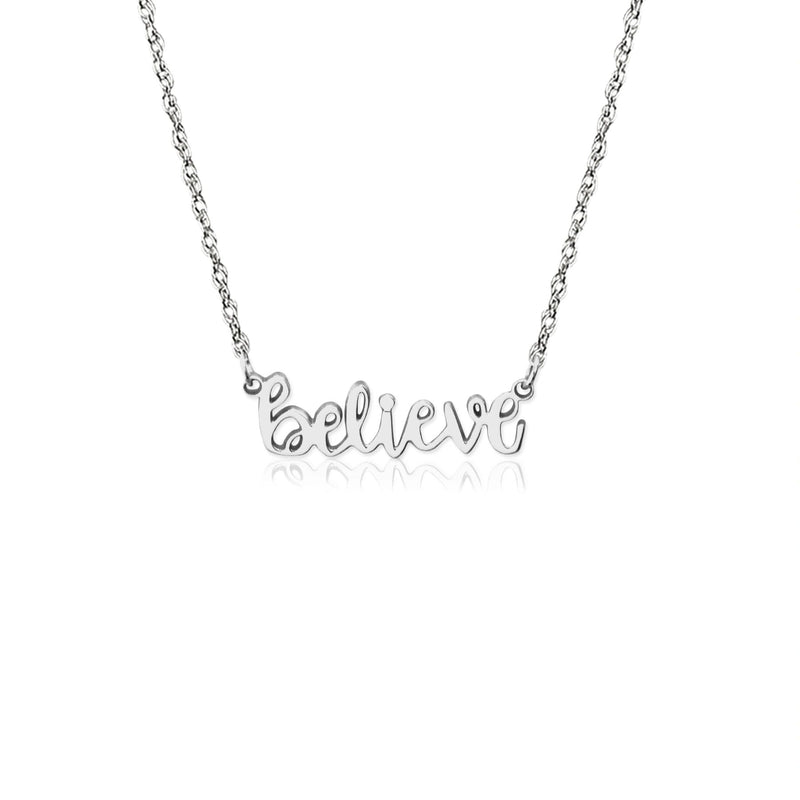 Believe Inspiration Necklace in Sterling Silver .925